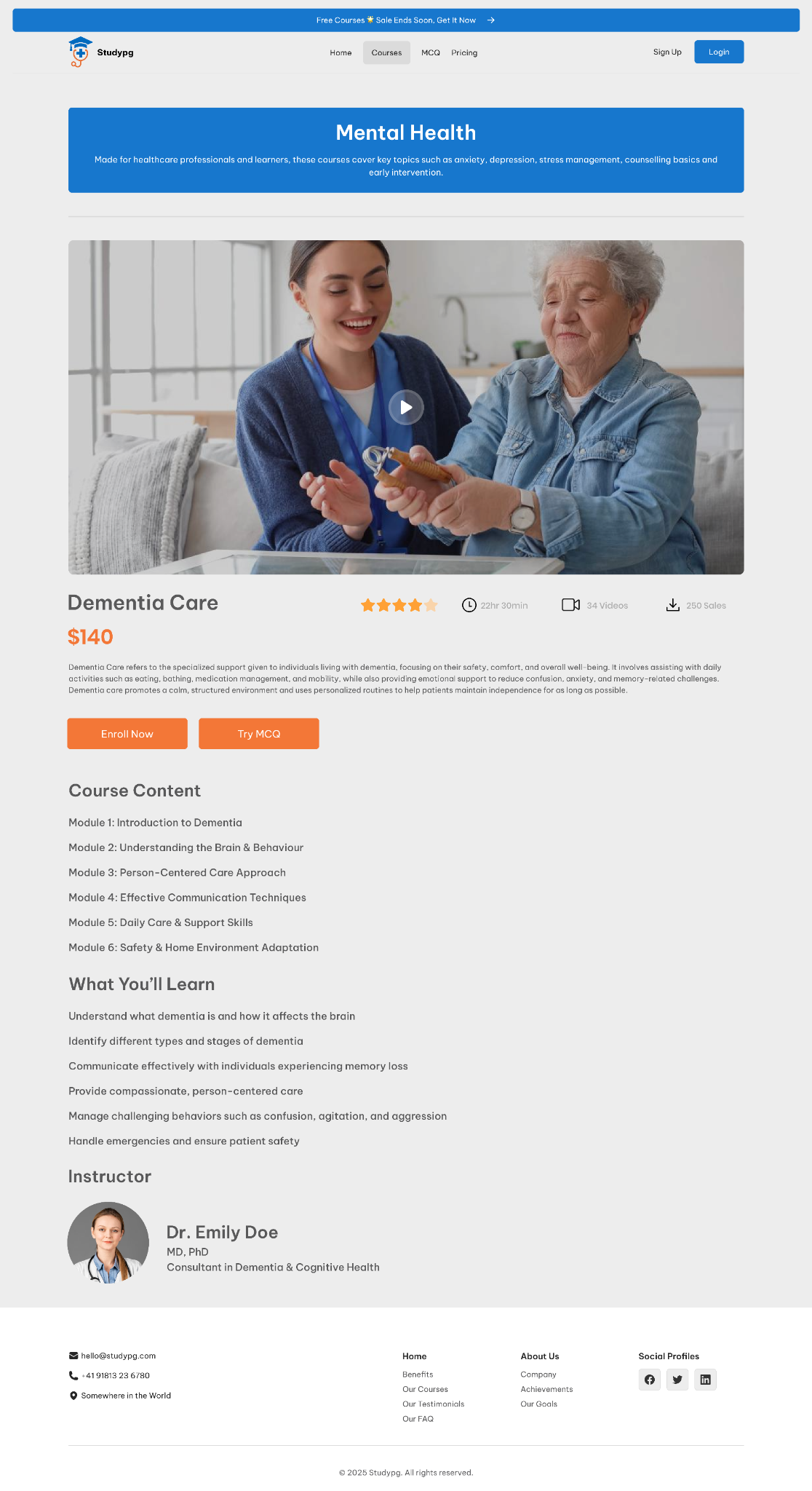 Healthcare course preview